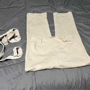 jones new york beige Tan pants trousers Tie Belt Womens size small